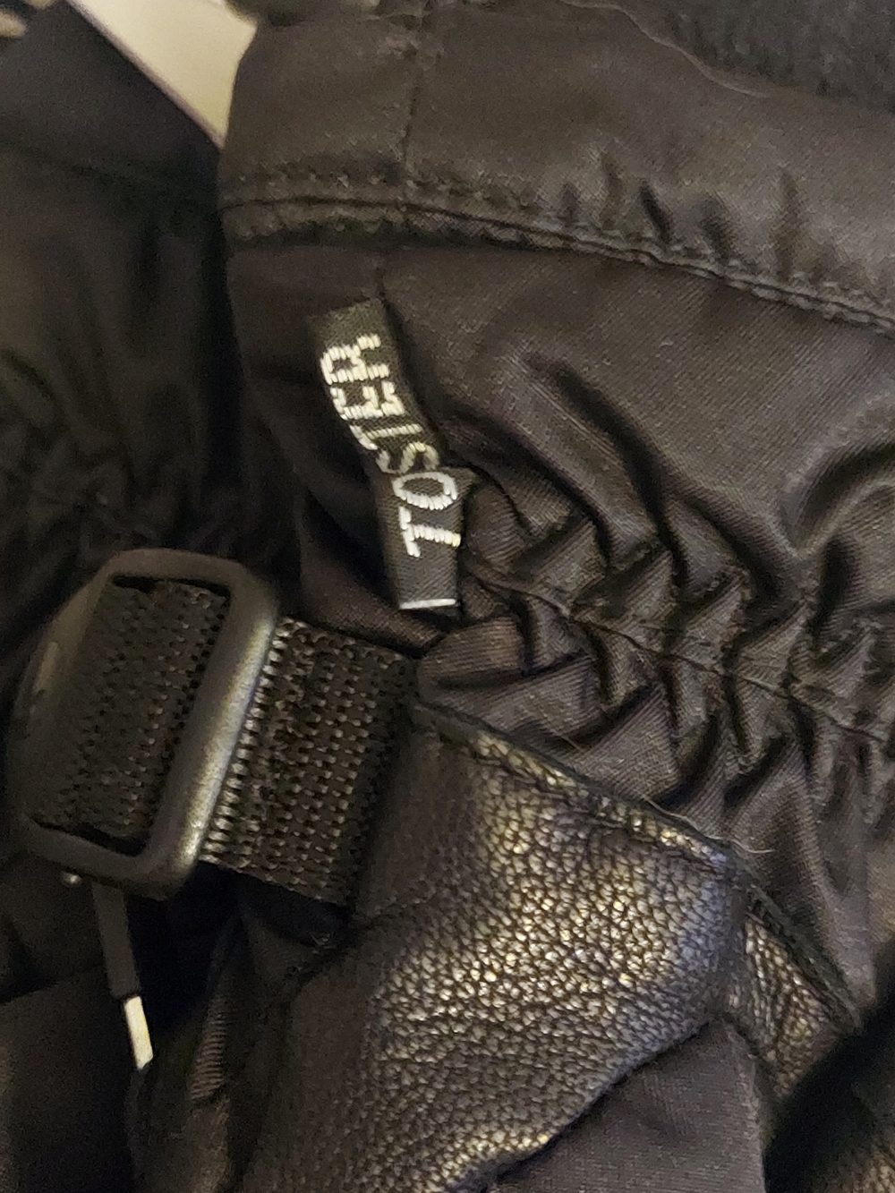 Black Women's Snow Mittens with Wrist Strap by - Picture 6 of 6
